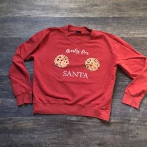 Kittenish Only for Santa holiday top